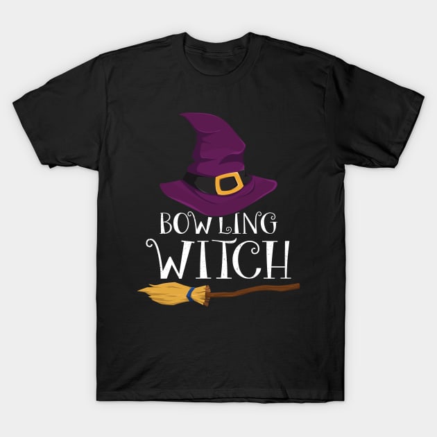 Bowling Witch Bowlers Halloween Costume T-Shirt by foxmqpo